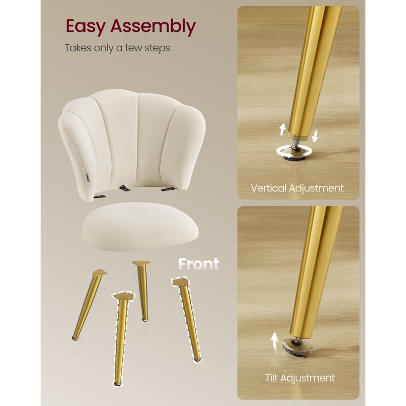 Upholstered Dining Chair in White