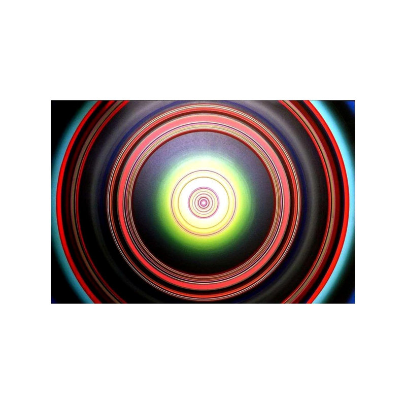 Cercle coloré pour la méditation, peinture acrylique par Ghanshyam Gupta - 48 po x 68 po, peinture abstraite abstraite sur toile
