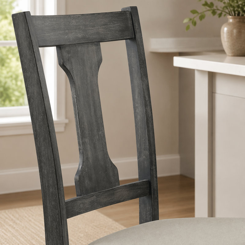 Ensemble de chaises d'appoint en lin et gris vieilli, siège rembourré pour le confort et le style, idéal pour les salles à manger modernes