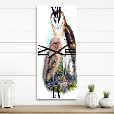 Vintage Birds I - Horloge murale traditionnelle