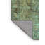 Tapis oriental en chenille / polyester tissé à la machine en vert / brun-1218651175
