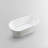 Vanity Art Antony 62 in. White Acrylic Oval Freestanding Soaking Bathtub with Center Pop-Up Drain