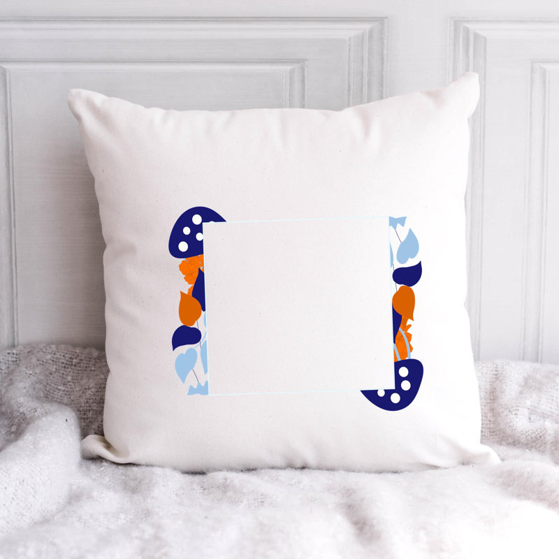 Nautical Sea Life_224 - Coussin décoratif en polyester, H 14 po x l 14 po