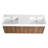 60" Bathroom Vanity with Sink, 60 Inch Floating Vanity, Double Sink Wall Mounted Vanity Combo, Modern Bathroom Vanity Set with 4 Doors and Resin Basin Sink-1010041084