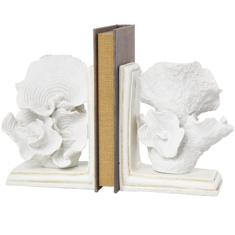 Serre-livres texturé corail