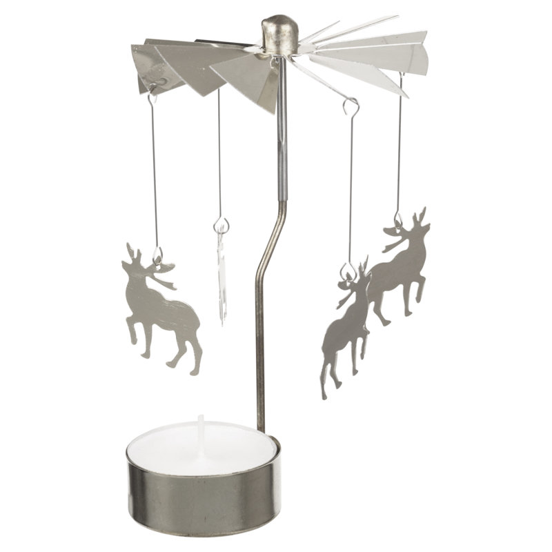 Metal Tabletop Tealight Holder, Silver