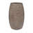 8.5X5x14.5" Tapered Aluminum Vase With Textured Chocolate Brown Finish-1855533827