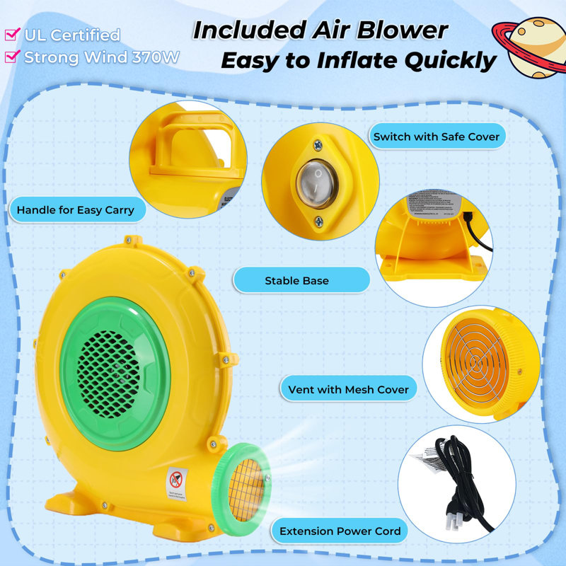 6' x 8' Inflatable Water Slide with Air Blower