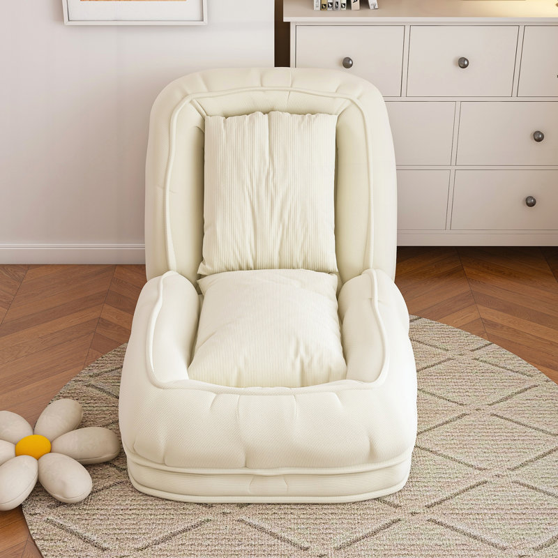 Fauteuil à billes doux avec noyau en mousse haute résilience pour deux, parfait pour la détente et le divertissement, Brown