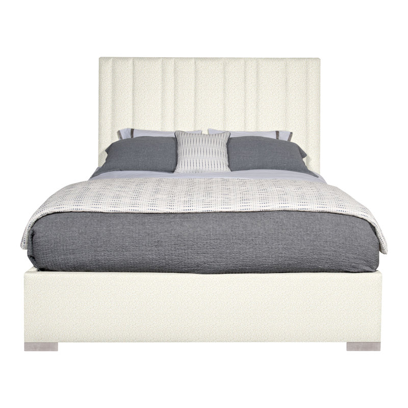 Wyeth Upholstered Bed, Kenworth Pearl, King, Dove Gray
