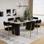 Ensemble de salle à manger rectangulaire à double piédestal avec table de salle à manger de style crème-299976012-299976011-301154031