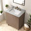 Meuble-lavabo moderne en bois avec plateau en granite 30 po Modern-668522687