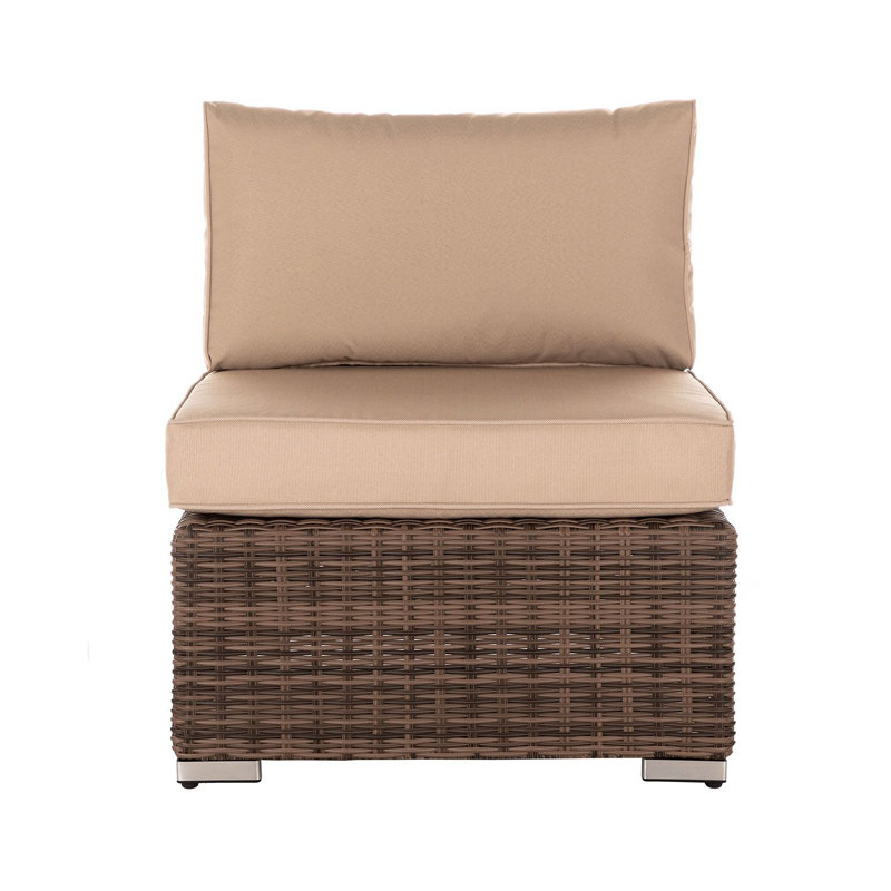 Ewing 3 Seater Rattan Sofa Set, Truffle/Champagne