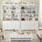 Ariel 73.1"H Bookcase With Cabinets, Freestanding Cabinet With Adjustable Shelves, Wood Storage Standard Bookshelves-1429297816