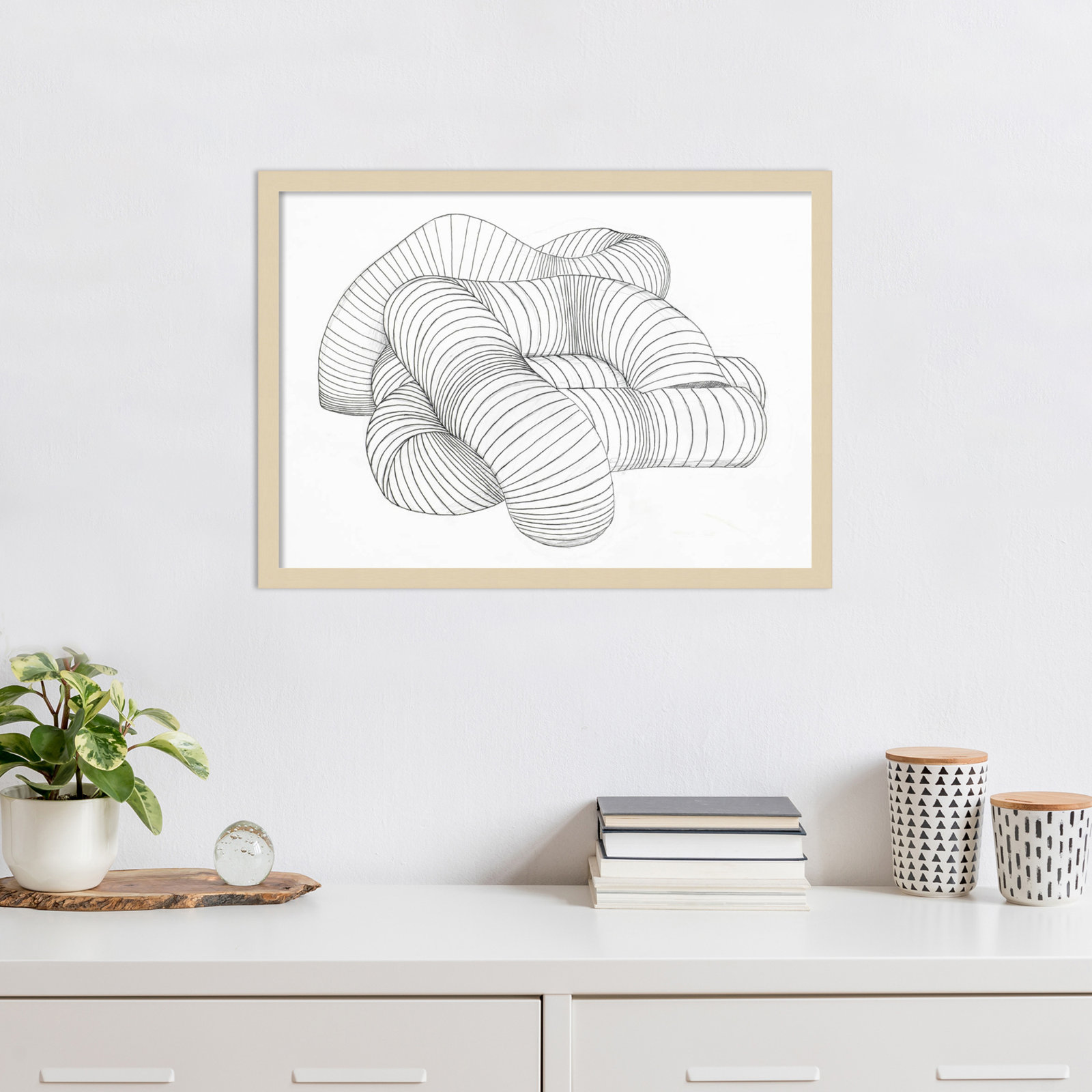 Grudie Hydro Pipes Print by Alex Dunn, 18" H x 25" W x 1" D, Brown