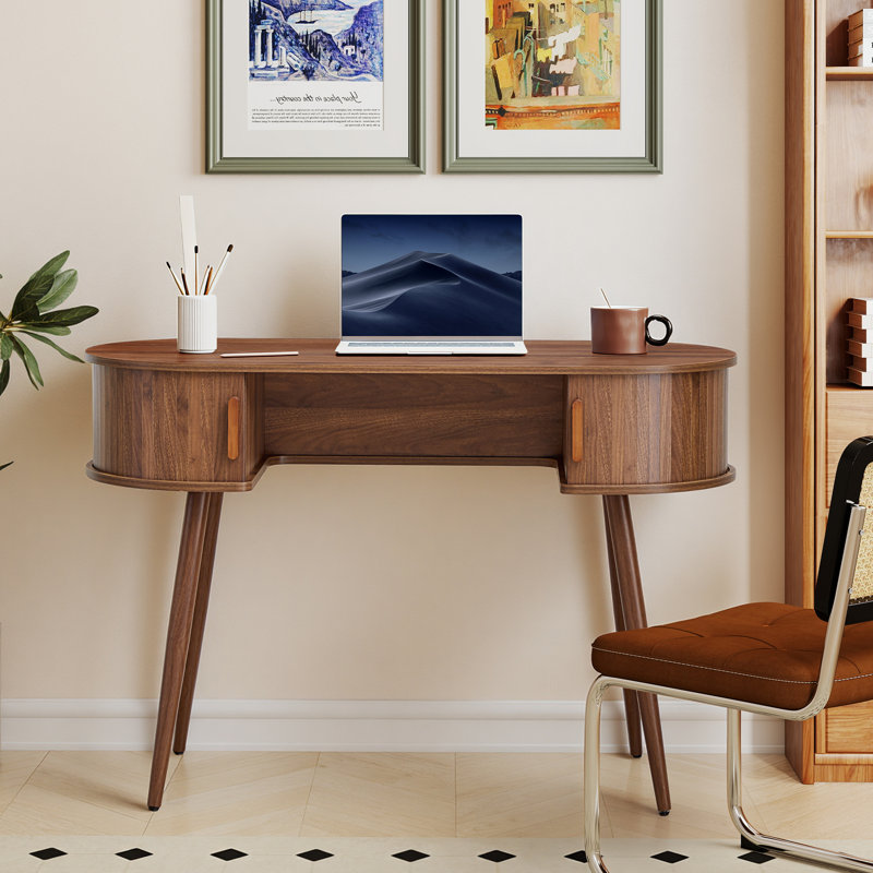 Writing Desk With Storage, Walnut