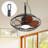 Mistkowski 20" 5 ABS Blades Small Caged Flush Mount Ceiling Fan with LED Lights,Pastoral style
