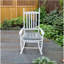 Chaise berçante en bois BLANC, sans passe-partout