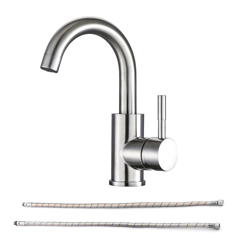 Bathroom Faucet In Brushed Nickel With Single Hole And Handle - Ensuring A Leak- Dependable Operation Offering Stylish Functional Design