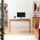 Kirisa 48" Solid Wood 2-Drawer Writing Desk