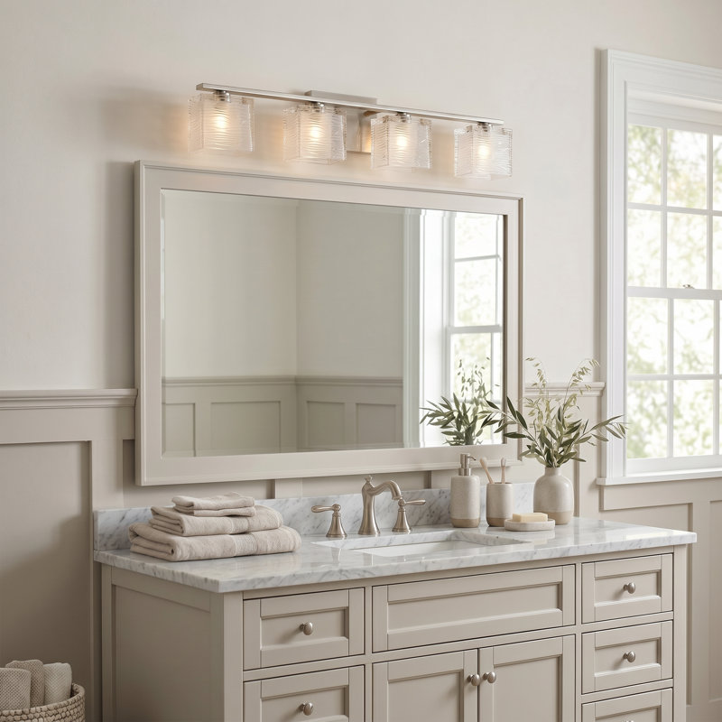 Dunreith 4 - Light Dimmable Vanity Light, Brushed Nickel
