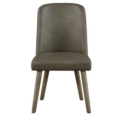 Chaise de salle à manger rembourrée Hennessy en chêne gris (ensemble de 2)