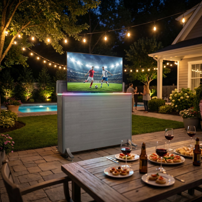 Height-Adjustable TV Stand