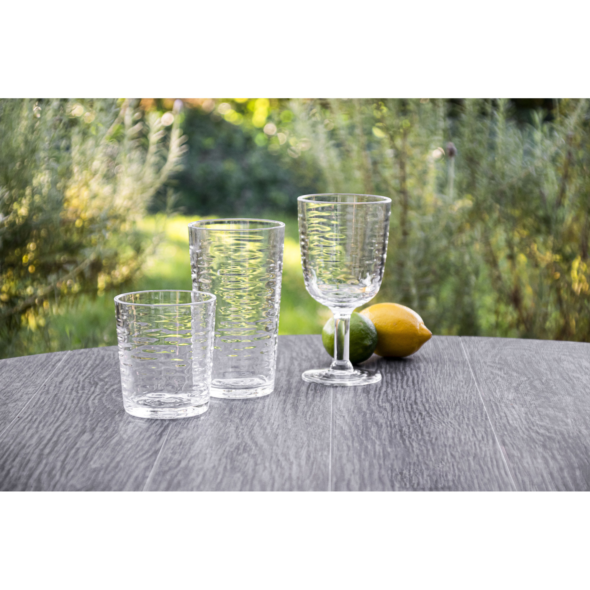 Celise Acrylic Drinking Glass Set, 4, Clear