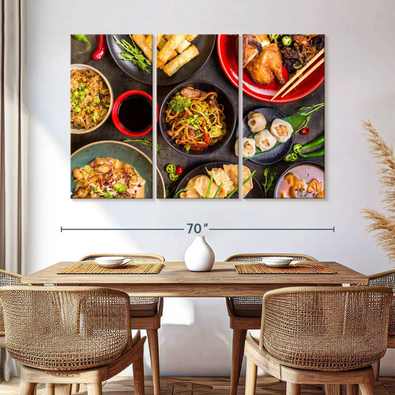 Yarlin Assorted Chinese Dishes, 42" H x 65" W