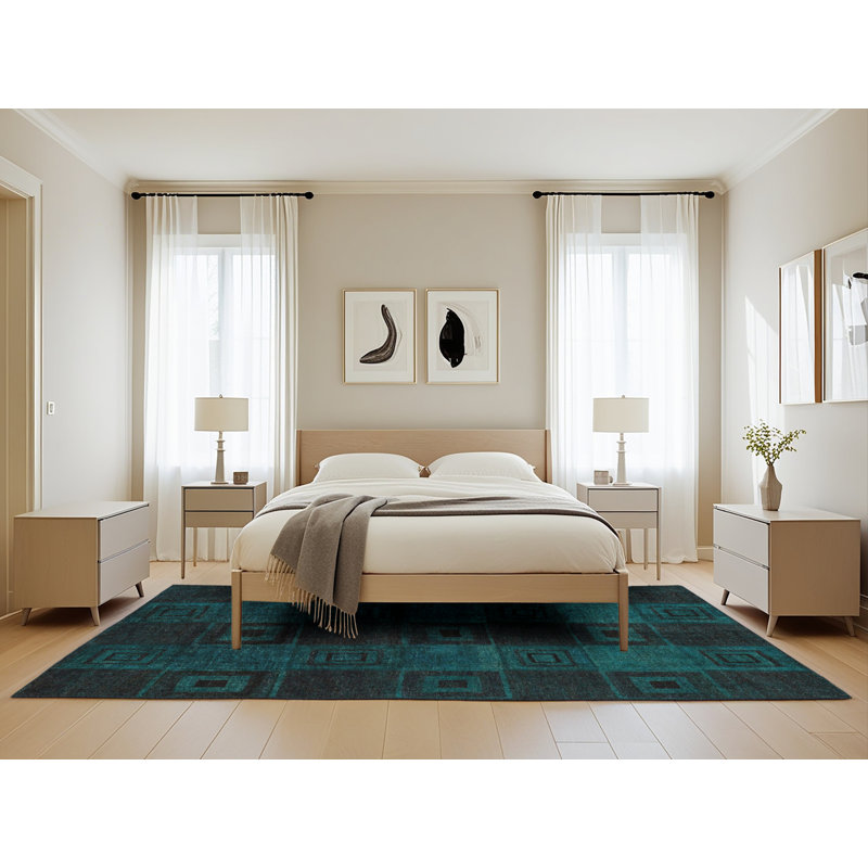 Geometric Indoor Rug, Rectangle 5' x 8'