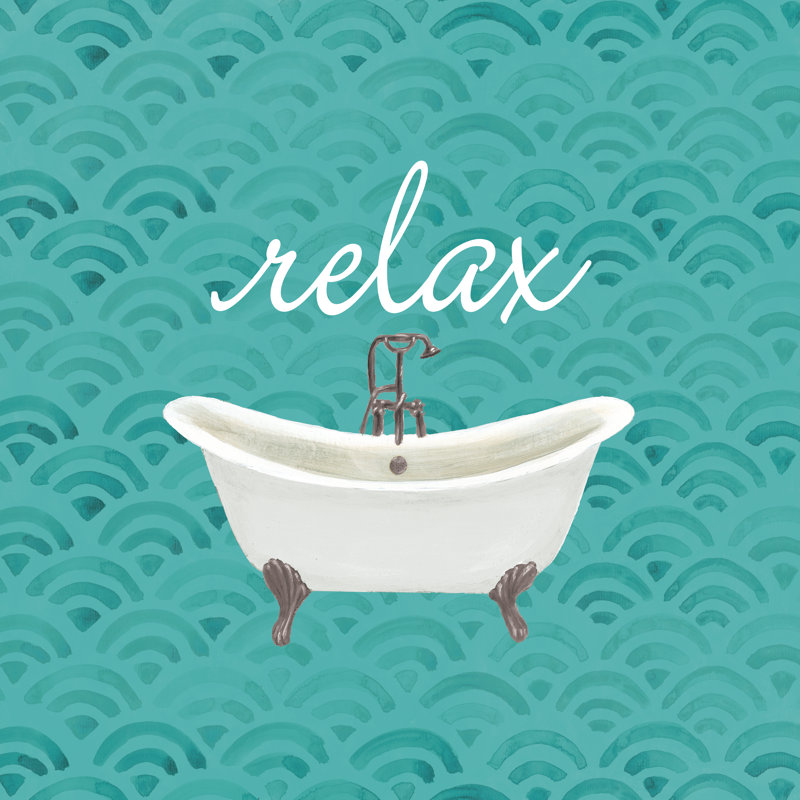Bathtub Relax - Wrapped Canvas Art Prints, 51cm H x 51cm W