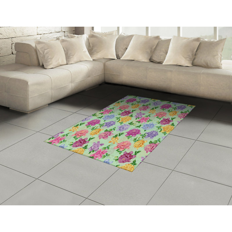 Vintage High Density Long Fiber Poly Threads Decorative Area Rug Carpet, Rectangle 4' x 5'8"
