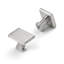 Nouvelle collection de boutons carrés en nickel satiné avec base ronde en laiton vieilli-121659962