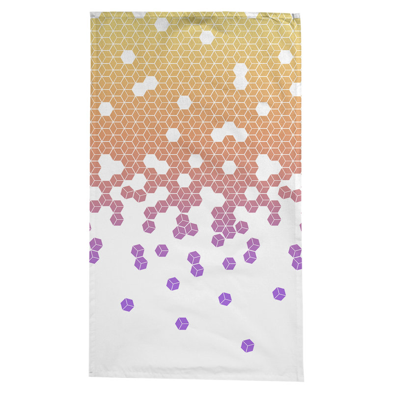 Nappe à motif cube culbuting Leffel, Dégradé coucher de soleil