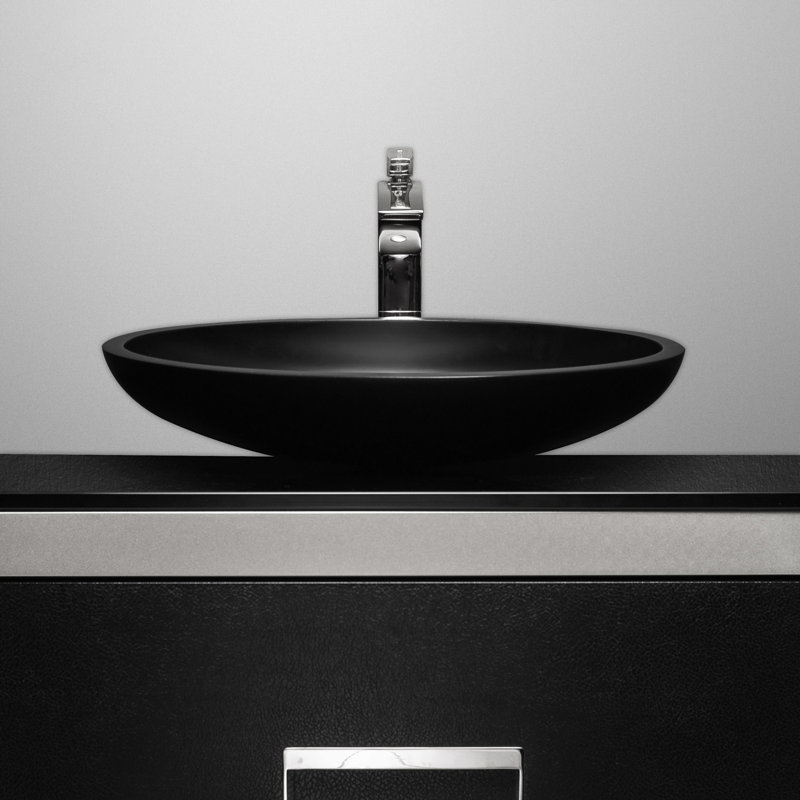 Vetro Freddo 21.3'' L Bathroom Sink, Black