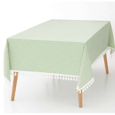 Avighna Rectangle Tiny Houndstooth Cotton Tablecloth