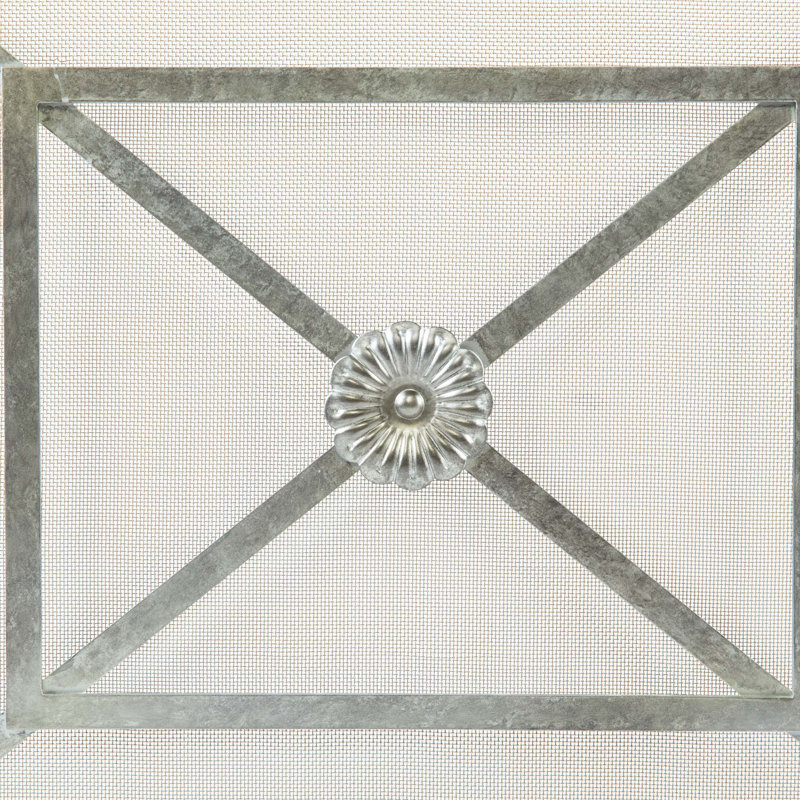 Royal Steel Fireplace Screen, Royal Silver