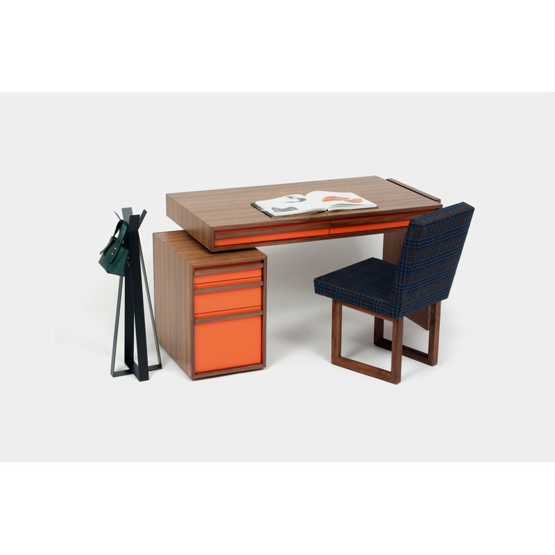 Writing Desk, Brown/Orange