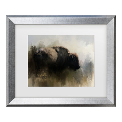 Jai Johnson «Abstract American Bison», art encadré mat