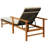 78.7" Long Acacia Single chaise with Cushions-495059967