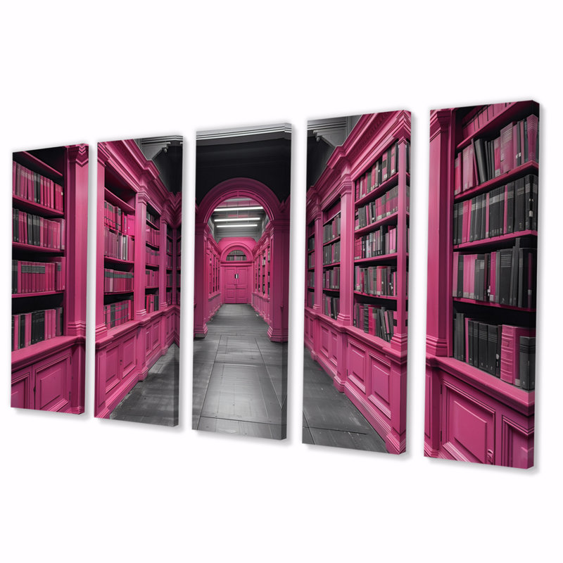 Baringer - Ensemble d'art mural bibliothèques, H 32 po x l 80 po