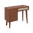Retro Style Wooden Makeup Vanity Set With Charging Plug & USB Ports And Cushioned Stool-48145208