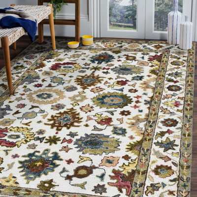 Tapis ivoire traditionnel crocheté à la main Tricity