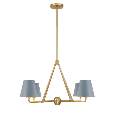 Lustre en métal 4 lumières à intensité variable l 31,75 po Kinston