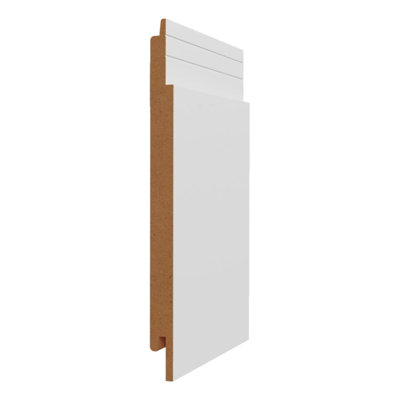 Interbois Lambris SHIPLAP-M MDF avec apprêt blanc (4 mcx/pqt) 3/8" x 5-3/4" x 96"