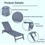Chaise longue sans accoudoirs en métal Emris-88400238