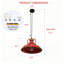 Luminaire suspendu industriel 1 lumière en métal rouge vieilli, cordon réglable, ampoule E26 chaude incluse