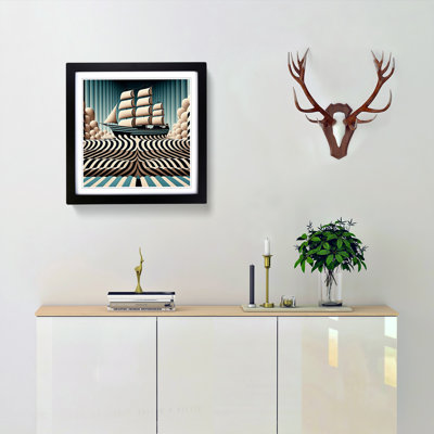 Ship On The Ocean Op No.2 - Single Picture Frame Print on Wood