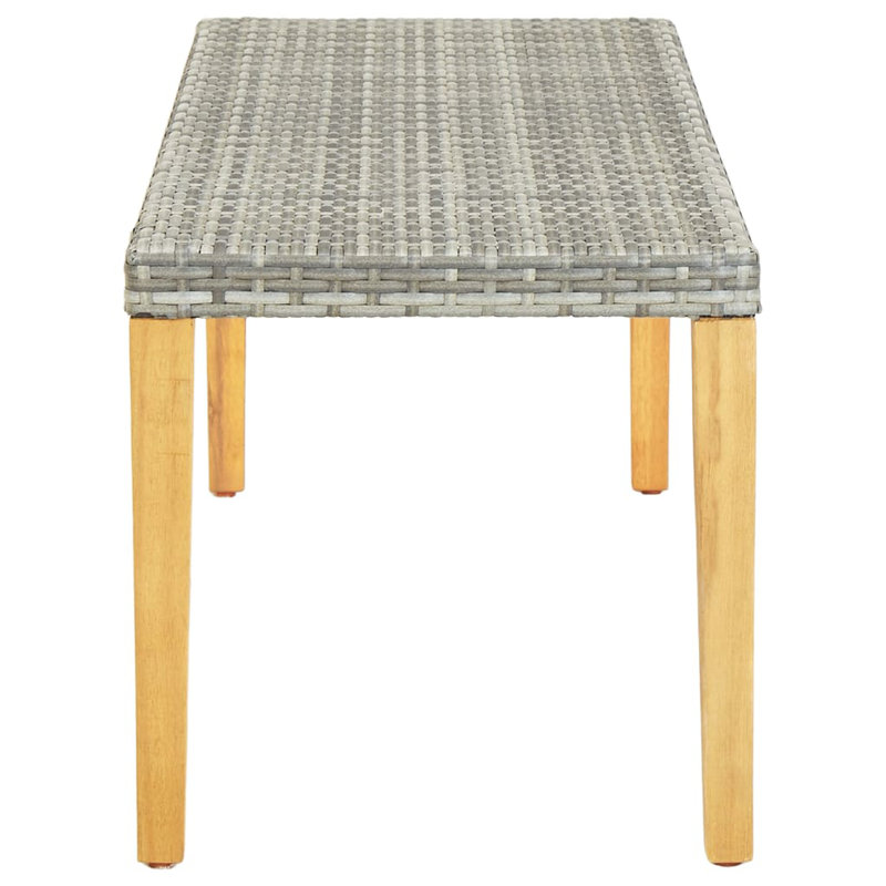 Chaliah Rattan Bench, Grey, Natural