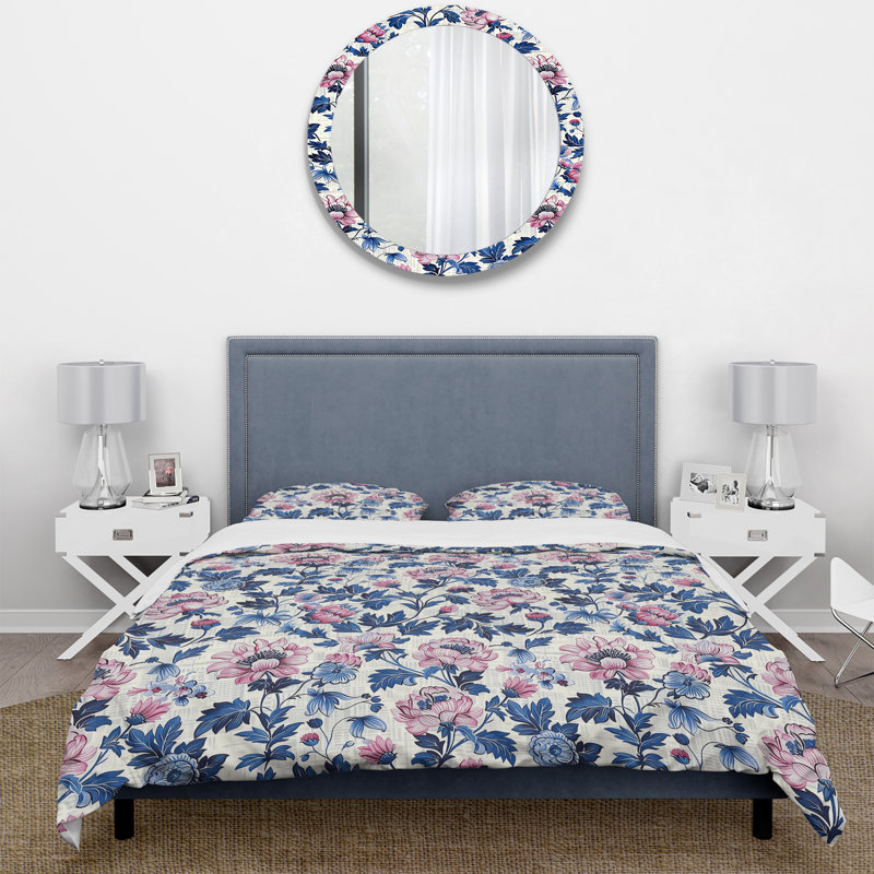 Ensemble de housse de couette Traditional, Housse de couette pour grand lit et 2 taies décor